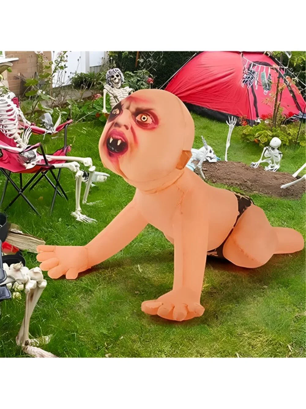 4 FT Halloween Inflatable Zombie Outdoor Decorations Blow Up Yard Scary